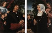 HORENBOUT, Gerard Portraits of Lieven van Pottelsberghe and his Wife sf oil painting